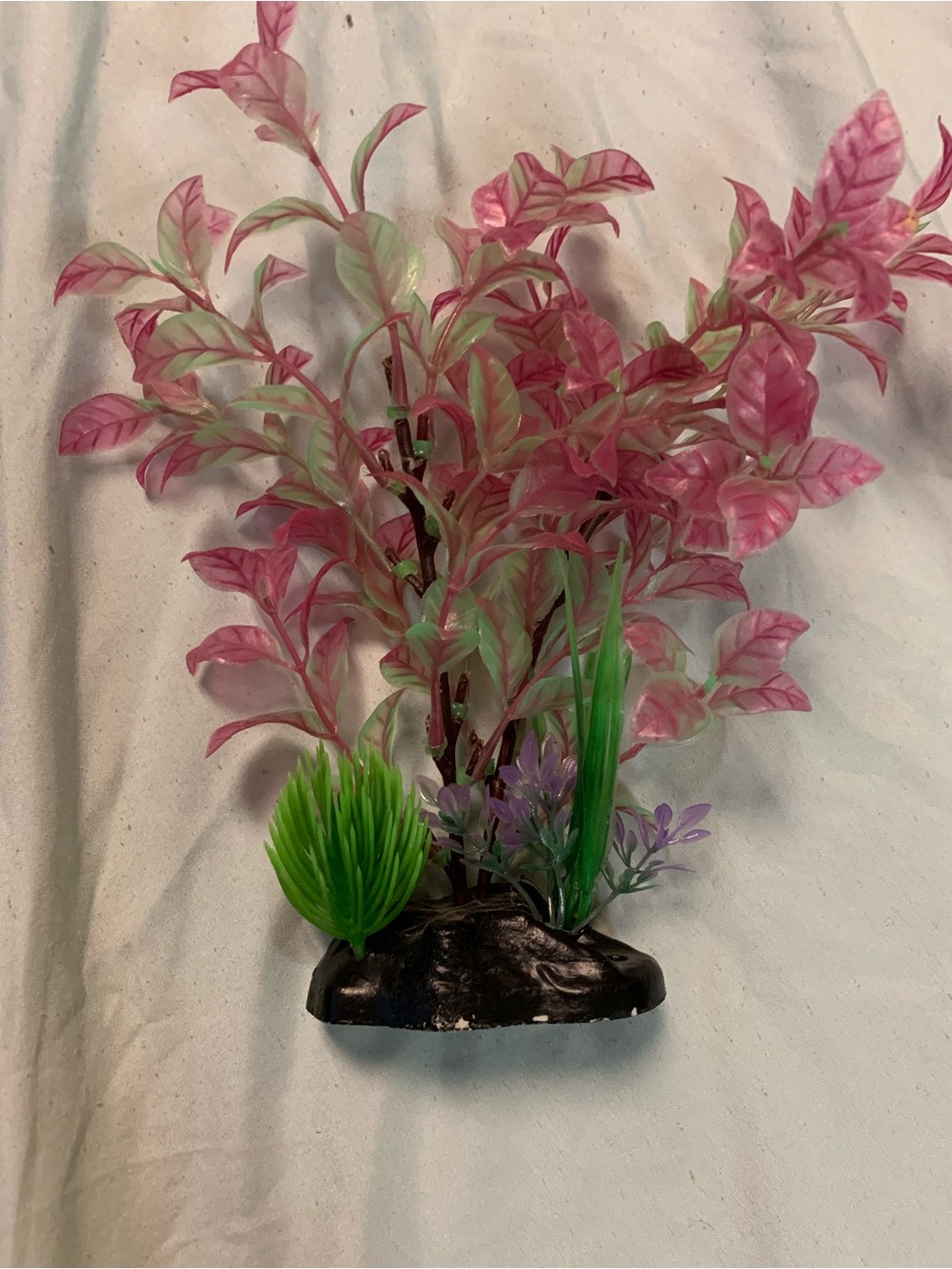 Pink Faux Aquarium Plant Accent - Unbranded